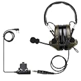Retevis EHK007 Tactical Headset,Hunting & Shooting Earmuffs with Mic,Sound Amplification,Noise Reduction Walkie Talkie Headset,Compatible with Baofeng UV-5R BF-F8HP PRO AR-5RM RT22 RT86 RT68(1 Pack)