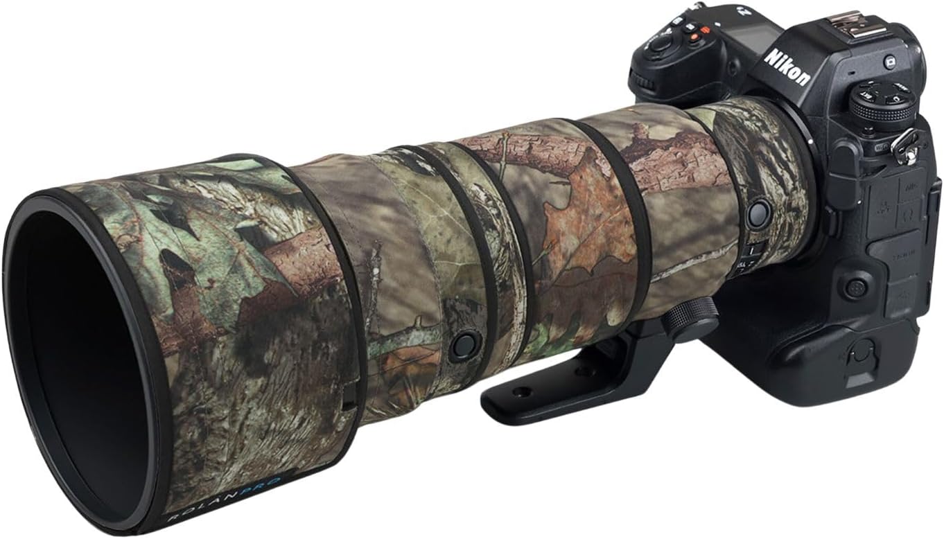 Rolanpro Waterproof Lens Camouflage Cover for Nikon Z 400mm F4.5 VR S - Camouflage Rain Cover Lens Protective Sleeve Easy Installation #23