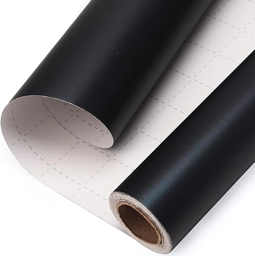 Ribbli Papel de regalo metálico negro mate, papel de color sólido, perfecto para cumpleaños, Navidad, baby shower, boda, día de San Valentín, 30