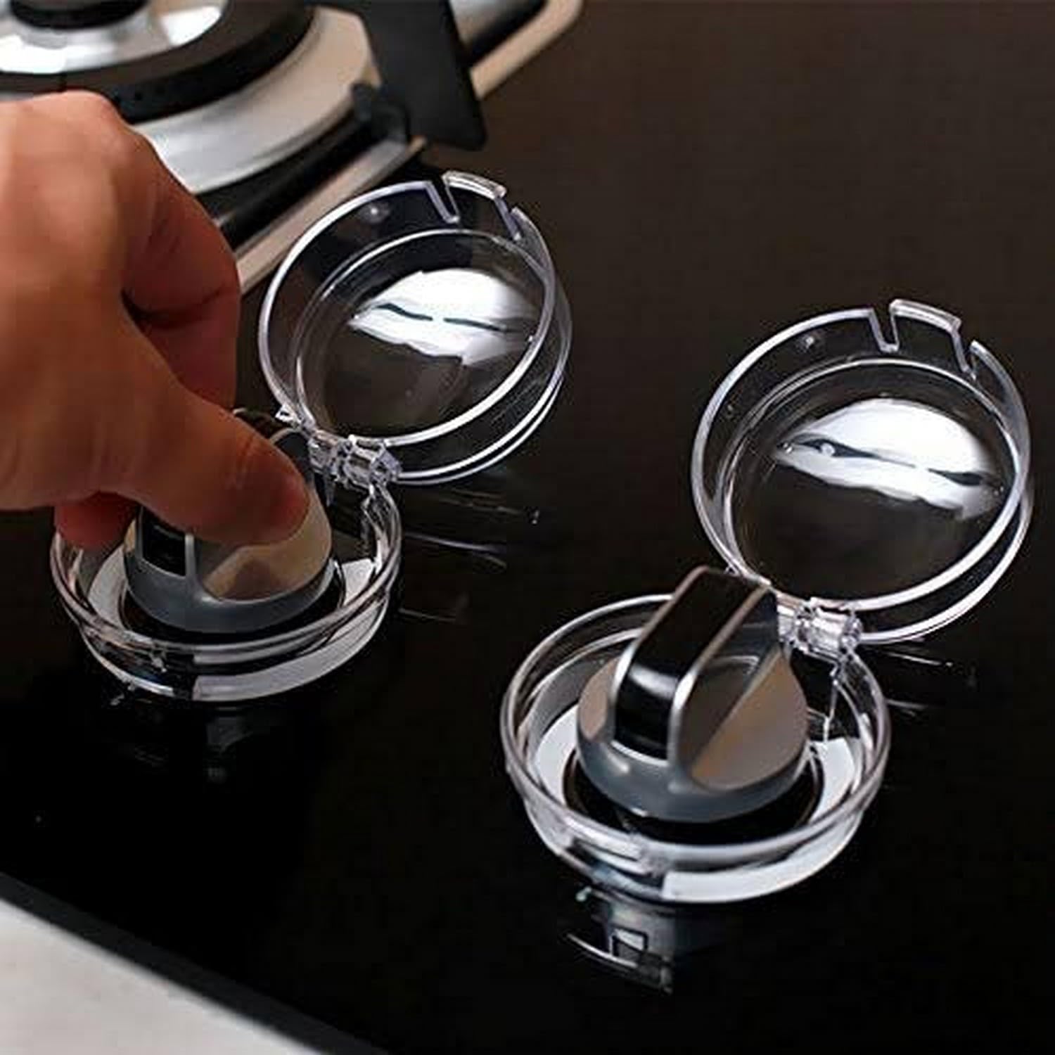 RENARSH 2pcs Cover Oven Protector Oven knobs Gas Range Stove Protectors Stove Safety knob Stove knob Protector Gas knob Covers Gas Covers Safety case Anti-Dirty Protective - Image 2 thumbnail