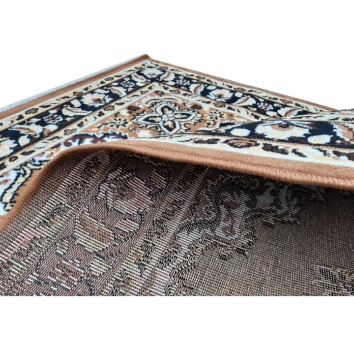 Image of Soft Washable Beautiful Acrylic Rugs for Home Decor Living Room 5x7 feet (150 x 200 CM) Gold