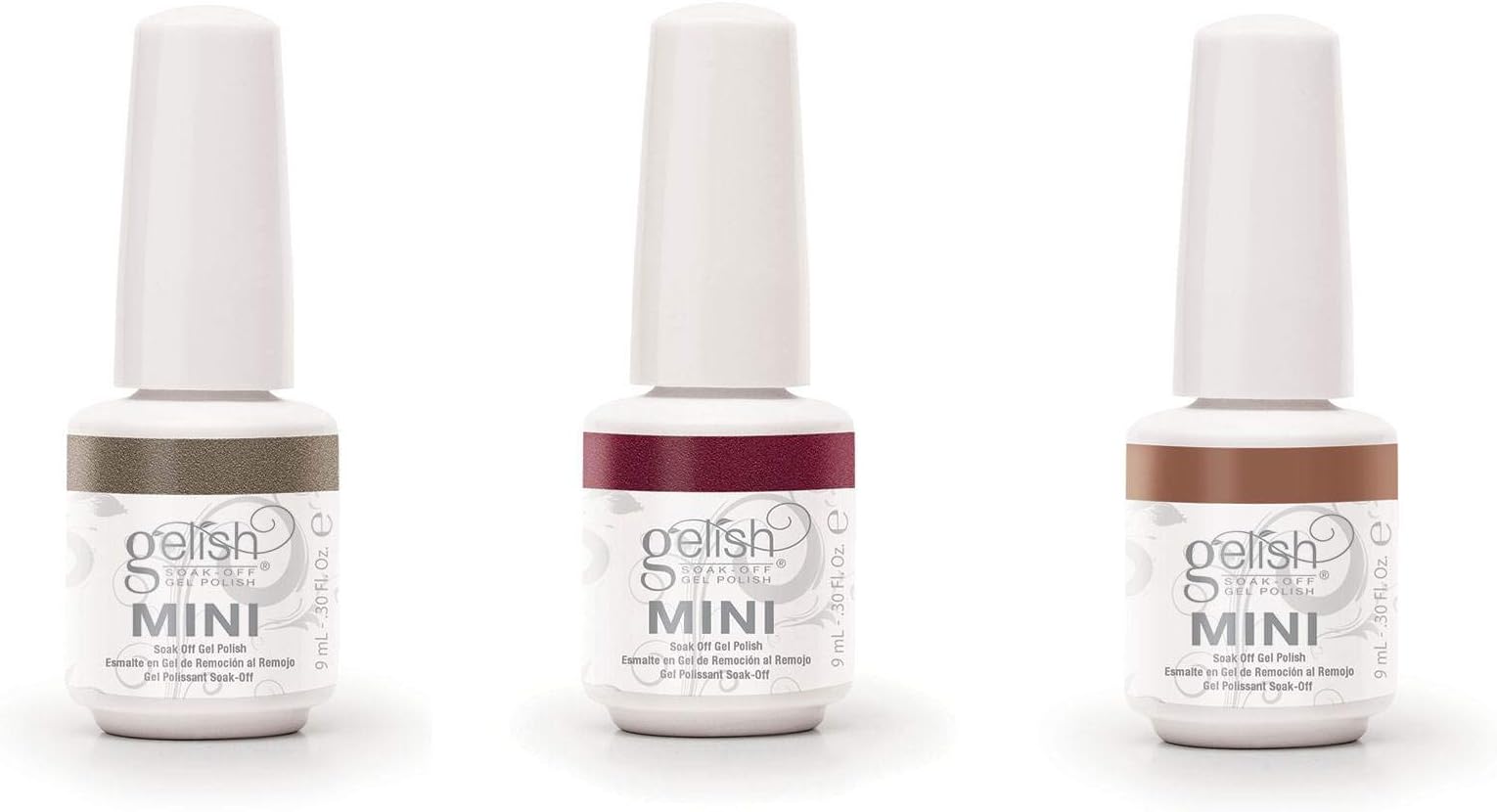 Gelish Mini Soak Off Gel Nail Polish Safari Neutral Color 3 Pack Set