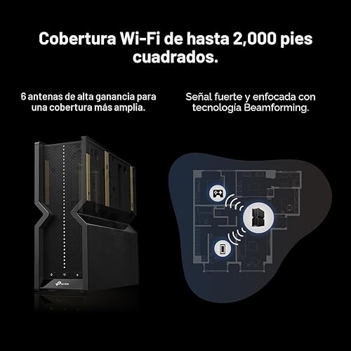 Miniatura 9 de TP-Link Tri-Band BE9300 WiFi 7 Router (Archer BE550) - 6-Stream, Puertos 2.5G completos con 6 antenas internas, hasta 2,000 pies cuadrados, Agregue