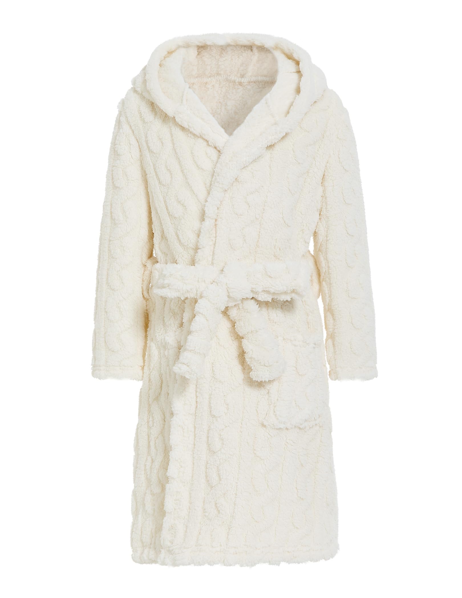 JiAmy Badjas voor meisjes, badjassen met capuchon, koraal fleece
