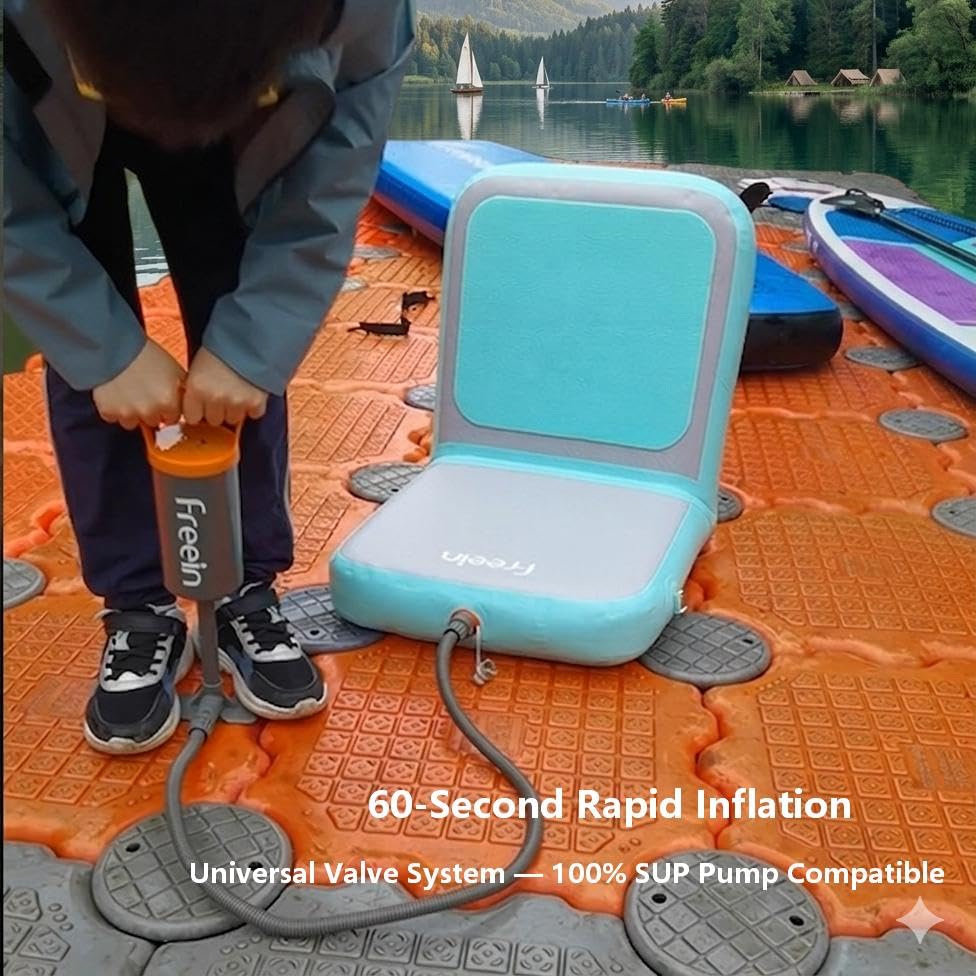 Almohadilla de asiento inflable Freein 4" Drop-Stitch para SUP y Kayak miniatura 4