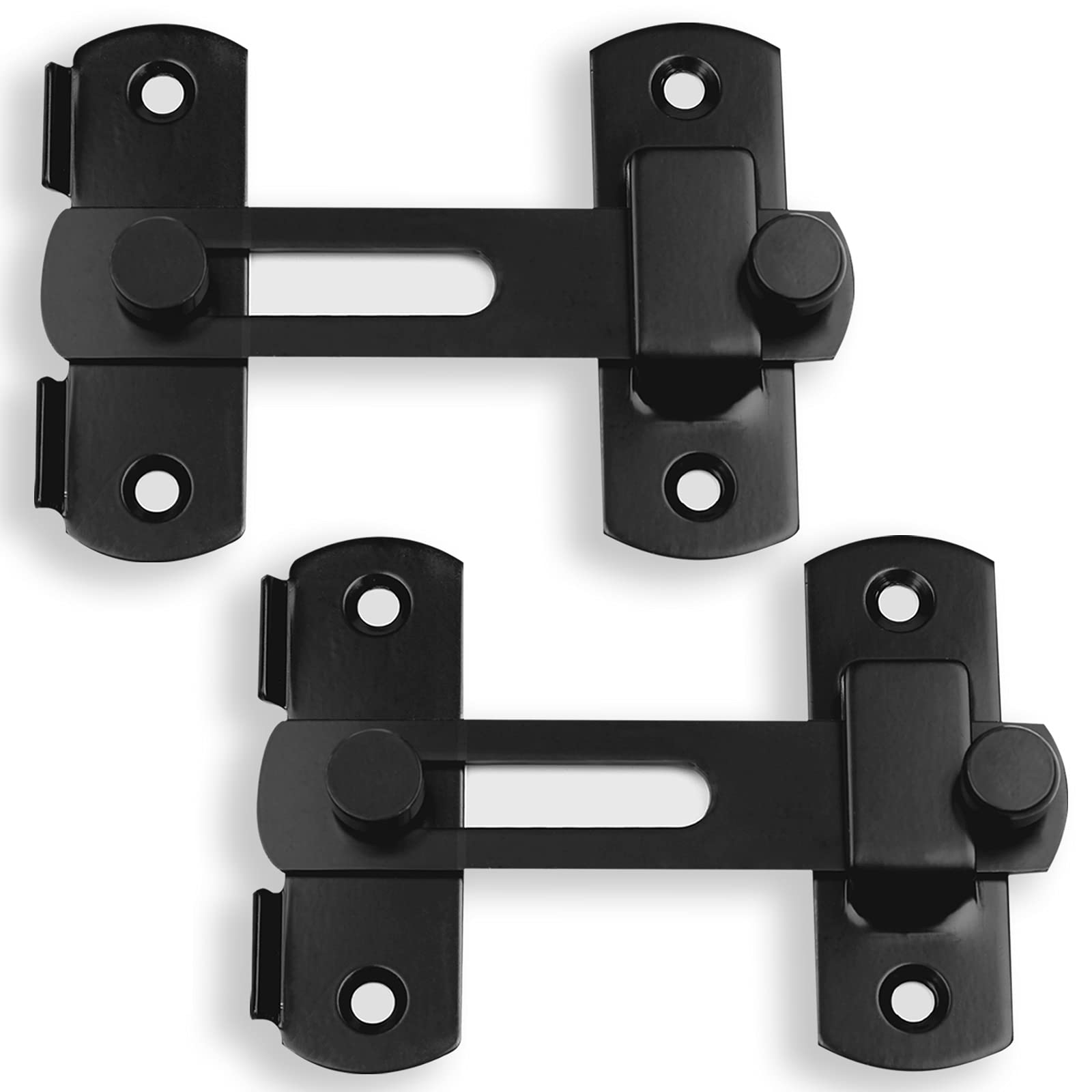Buy 2Packs Barn Door Latches, 2.76" x 1.97" Matte Black Stainless Steel