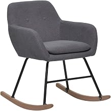 Rocking Chair Chair Locker Comfortable Padded Seat and Chair Lounge Chair for Living Room Bedroom Relax Rocking Chair Outdoor Color Blue, Size 62x75x55cm