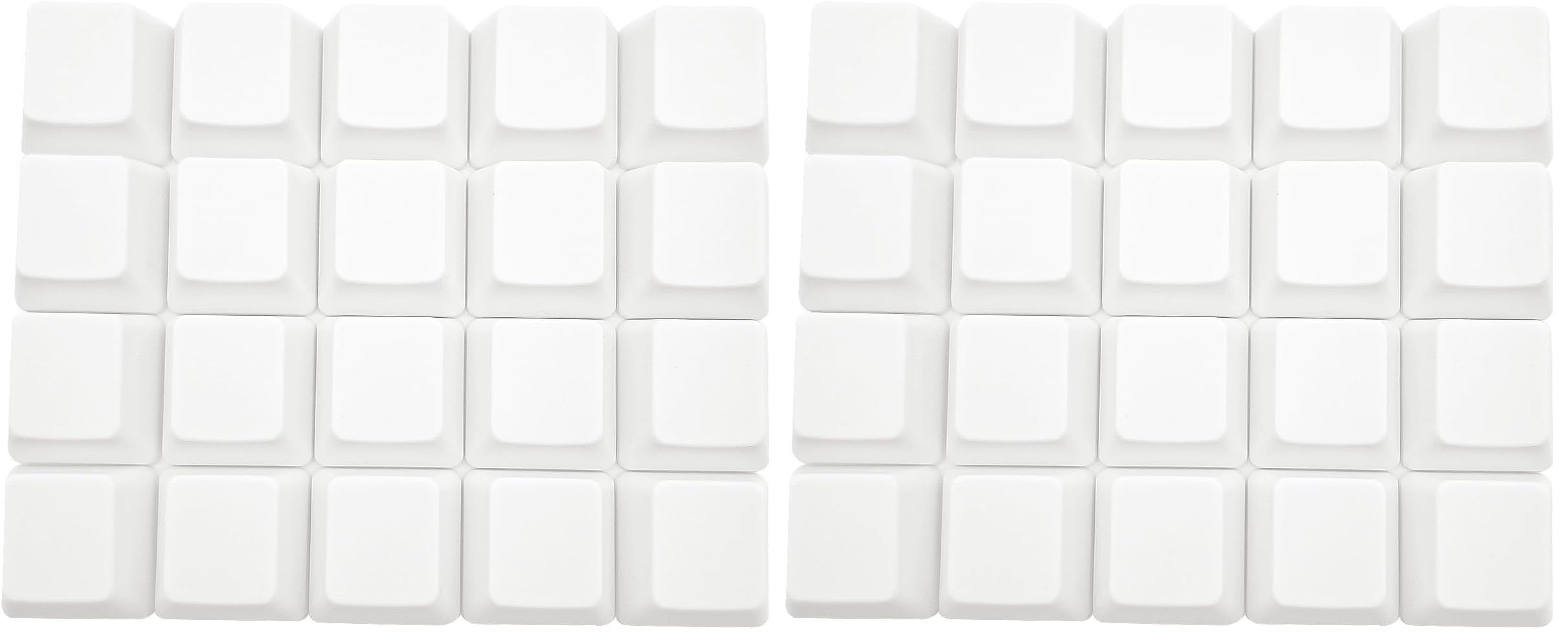 OEM Profile White Blank Keycaps PBT Material 1U R4 Keycap for MX switches Mechanical Keyboard (White, 20pcs) (Pack of 2)