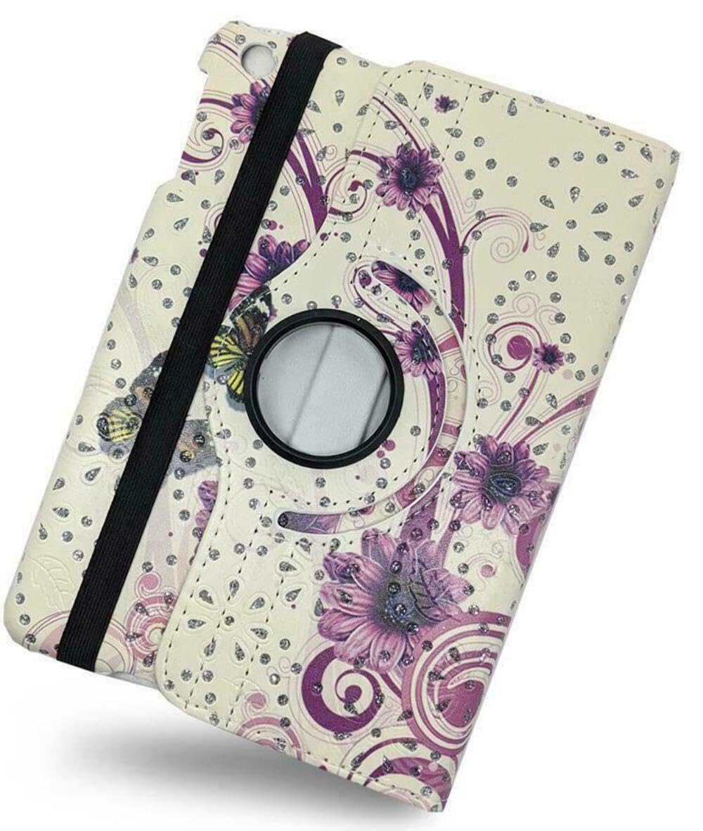 Coque rotative Samsung Tab A 9.7 violette résolvant les reflets sur l'écran