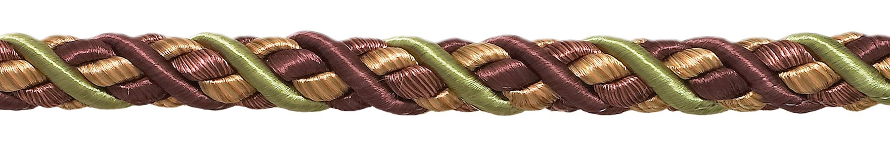 Cordon baroque prune olive 11mm d'excellence pour finitions de luxe