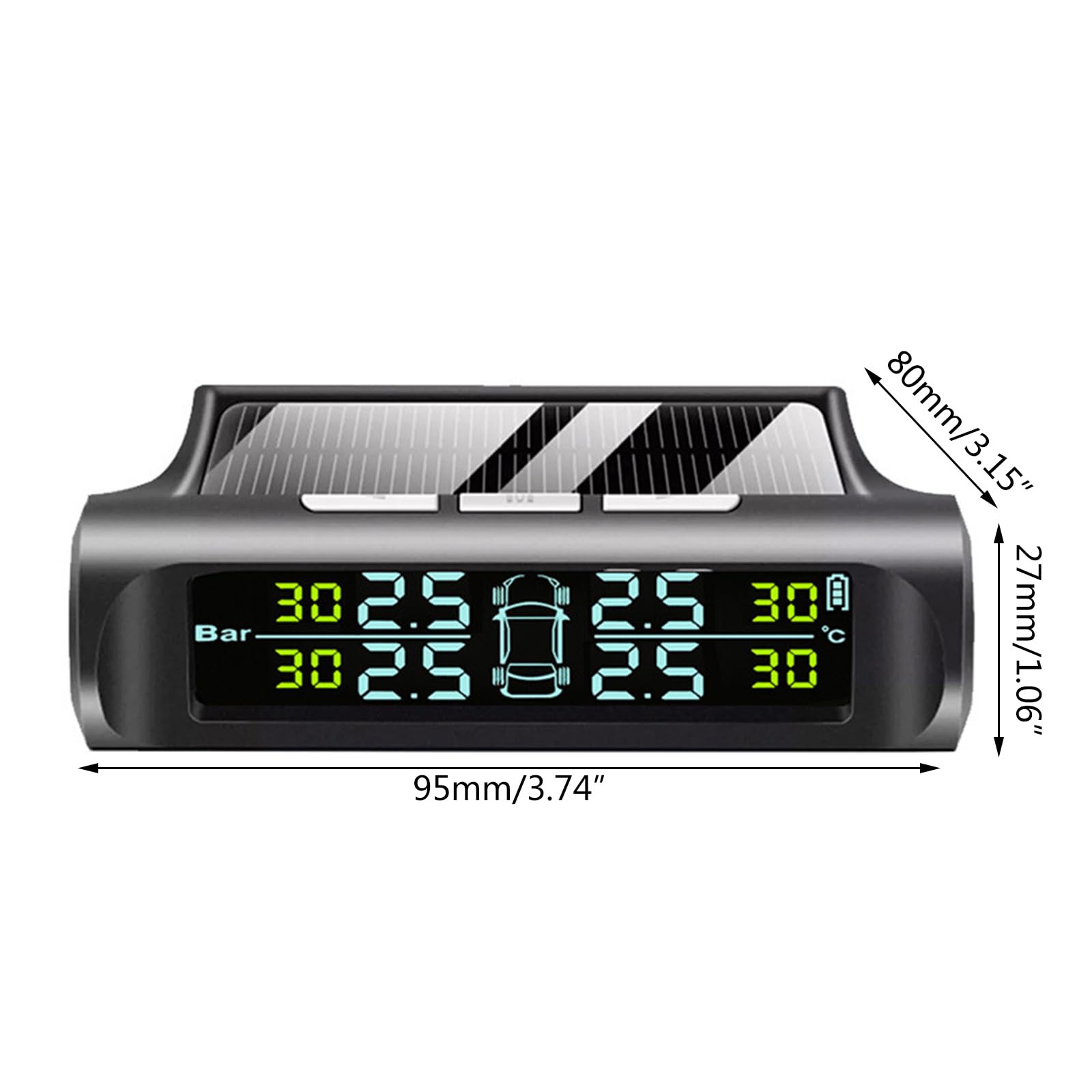 Système TPMS Solaire 6 Capteurs – Moniteur Pression Pneus Sans Fil Pour Camion, RV, Voiture