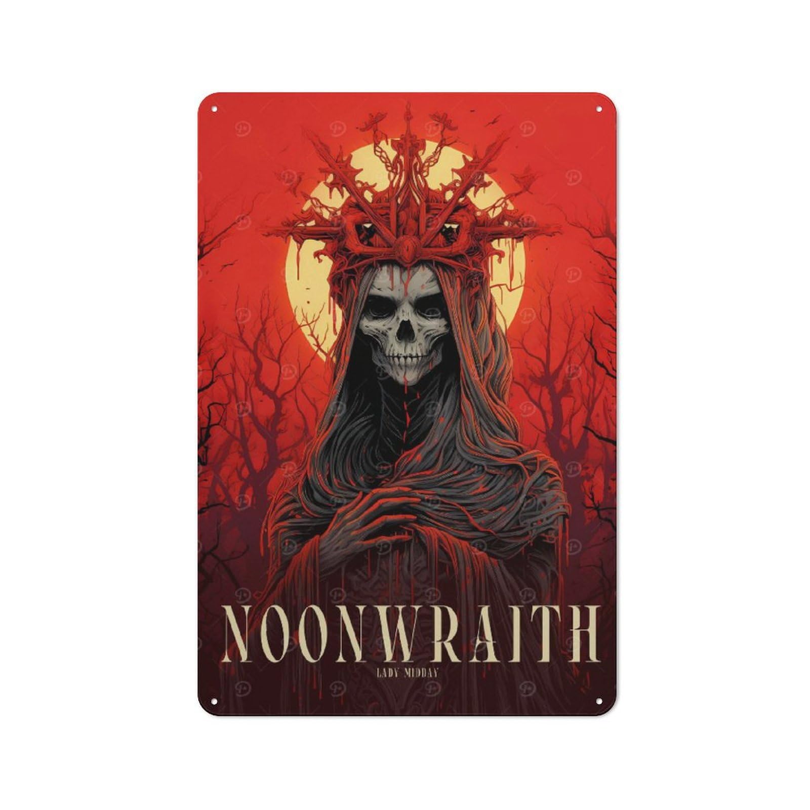 Tin Sign 30x20cm with Noonwraith for Garage Wall, Rustic Decor, for Living Room, Hallway And Entrance Wall Decor