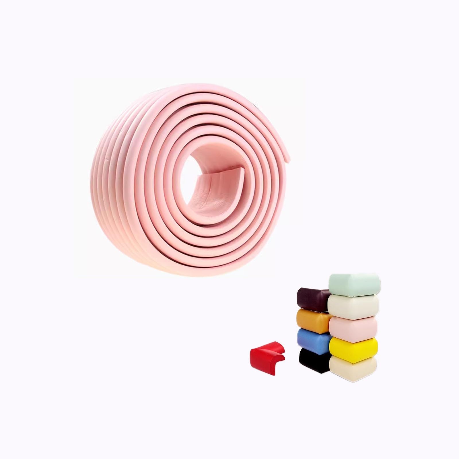 Safety Edge Corner Guards Protector， Corner Protector Foam Safety Bumper Guard Multicolor proofing Edge Cushion(Pink)