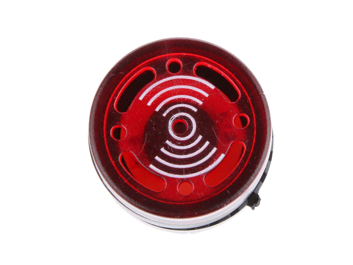 AA0012R 10 Pezzi Indicatore Led Rosso 12V AC/DC Buzzer Allarme Acustico Da Incasso Foro 22mm