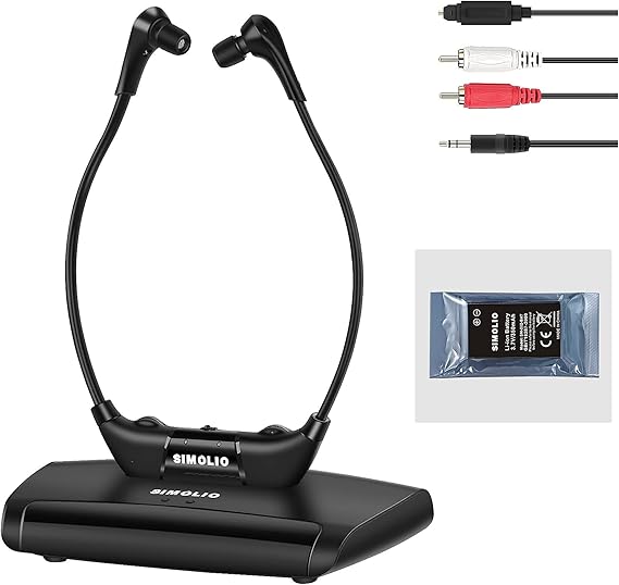 simolio ir wireless tv headphones with replacement battery tv hearing devices for seniors
