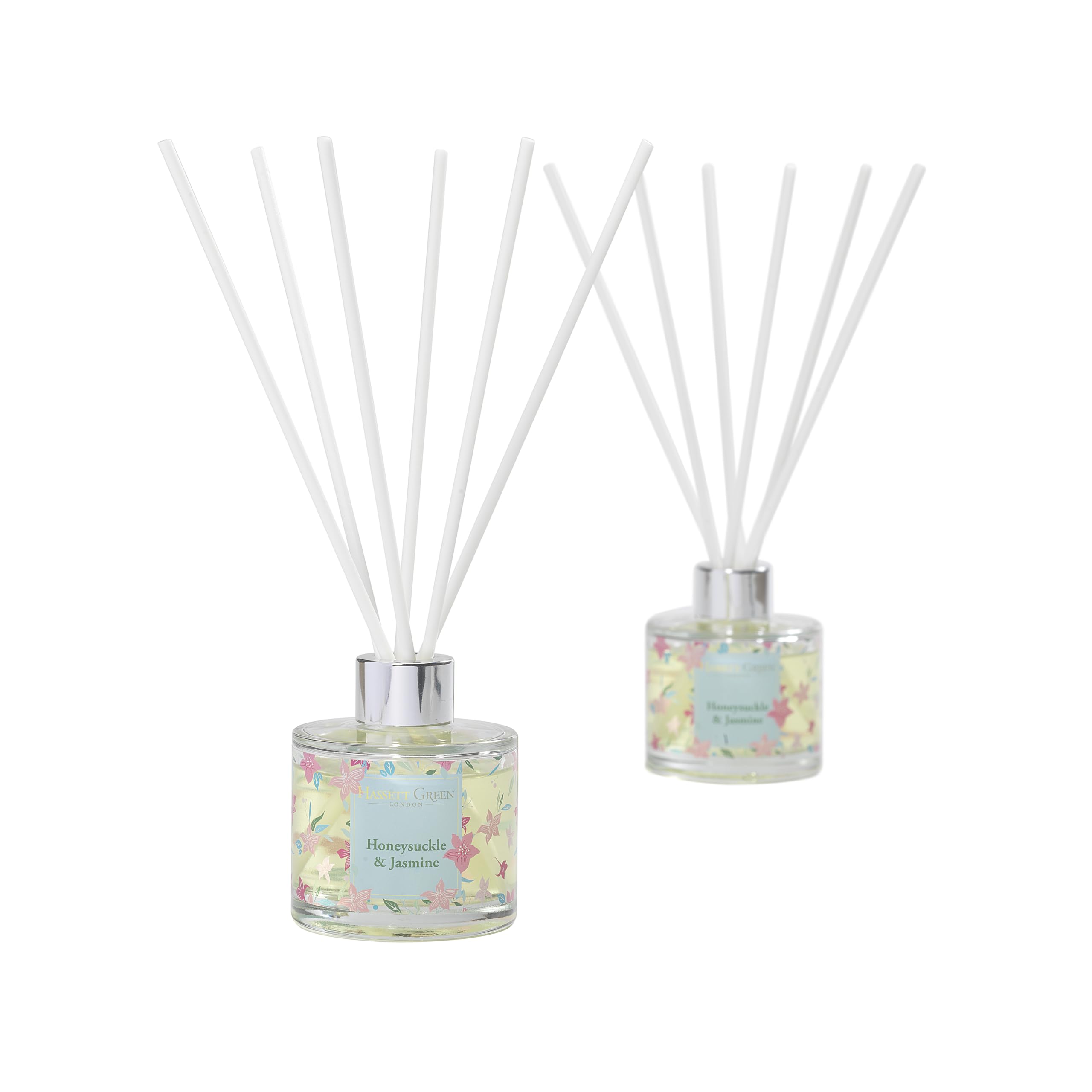 Hassett Green London - Honeysuckle & Jasmine - Reed Diffuser Duo Set - 2 x 125ml - Reduced Packaging