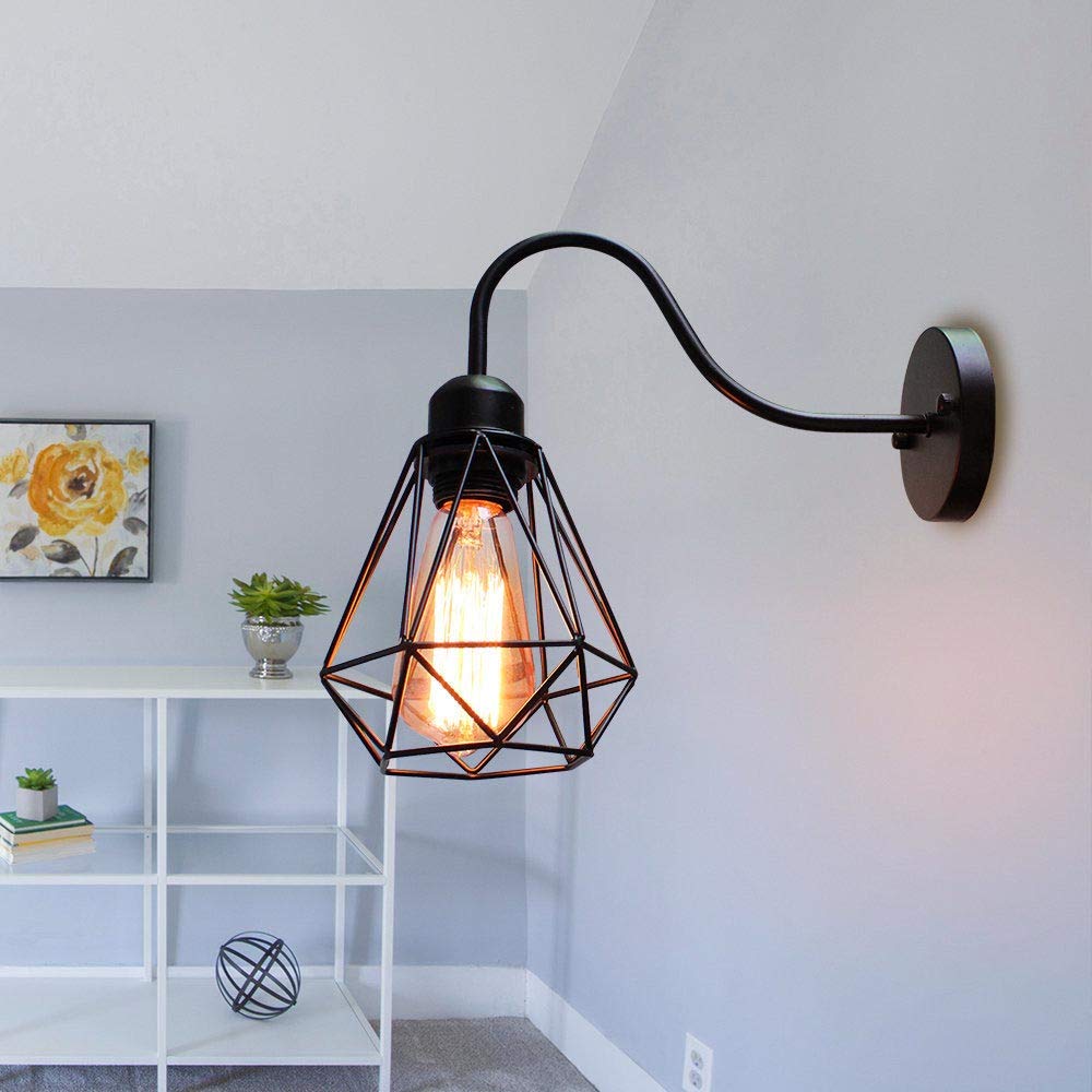 Applique Vintage, Lampada Da Parete In Ferro Industriale Stile - Foto 8