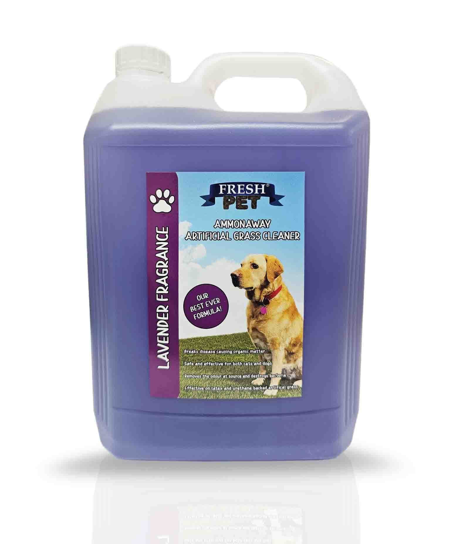Artificial Grass Cleaner Dog Pet Friendly Disinfectant Deodoriser Concentrate Ammonaway Lavender Fragrance (5L)