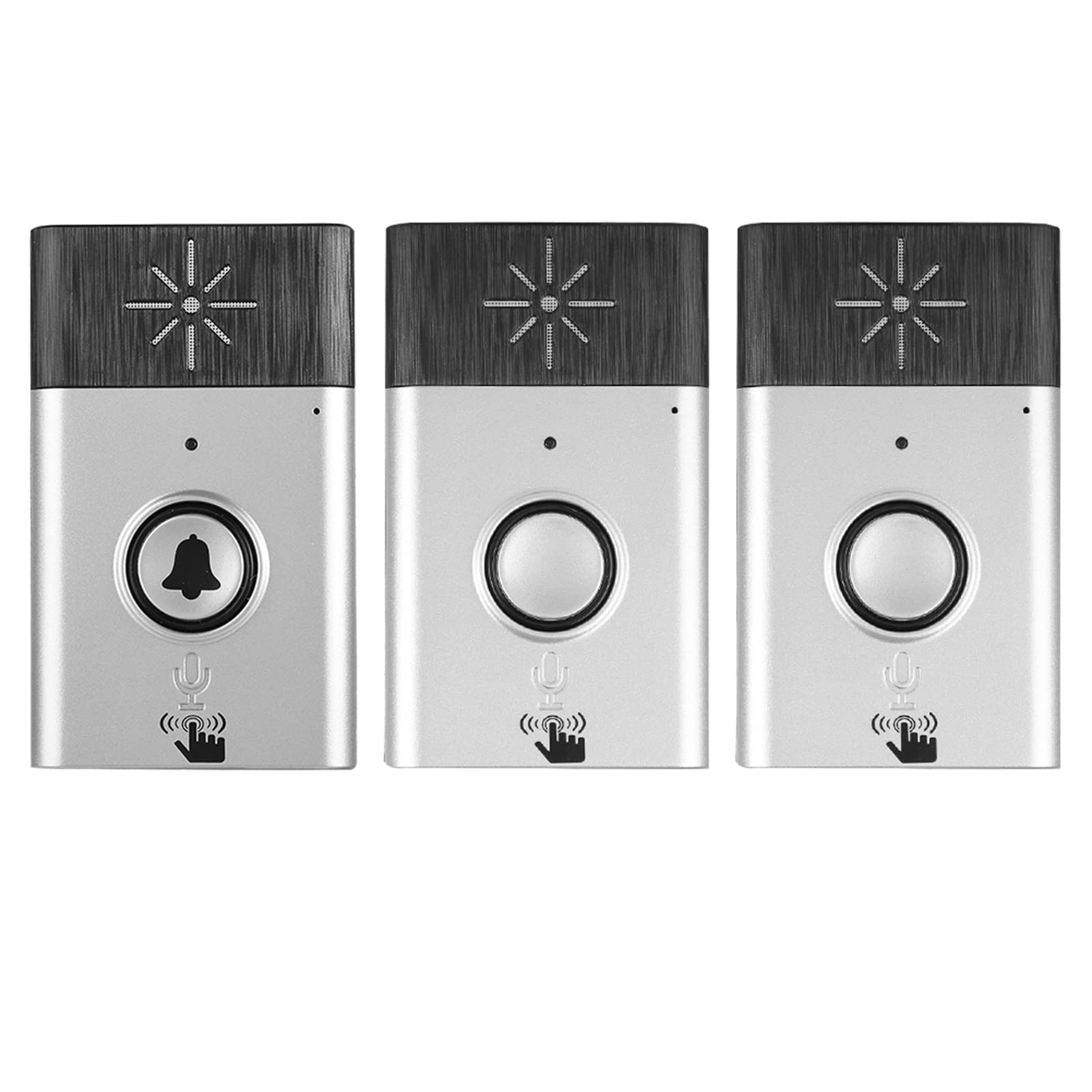 Smart Wireless Voice, Doorbell Access Control System Door Intercom Intercom System Indoor Outdoor Door BellSilver (Silver)
