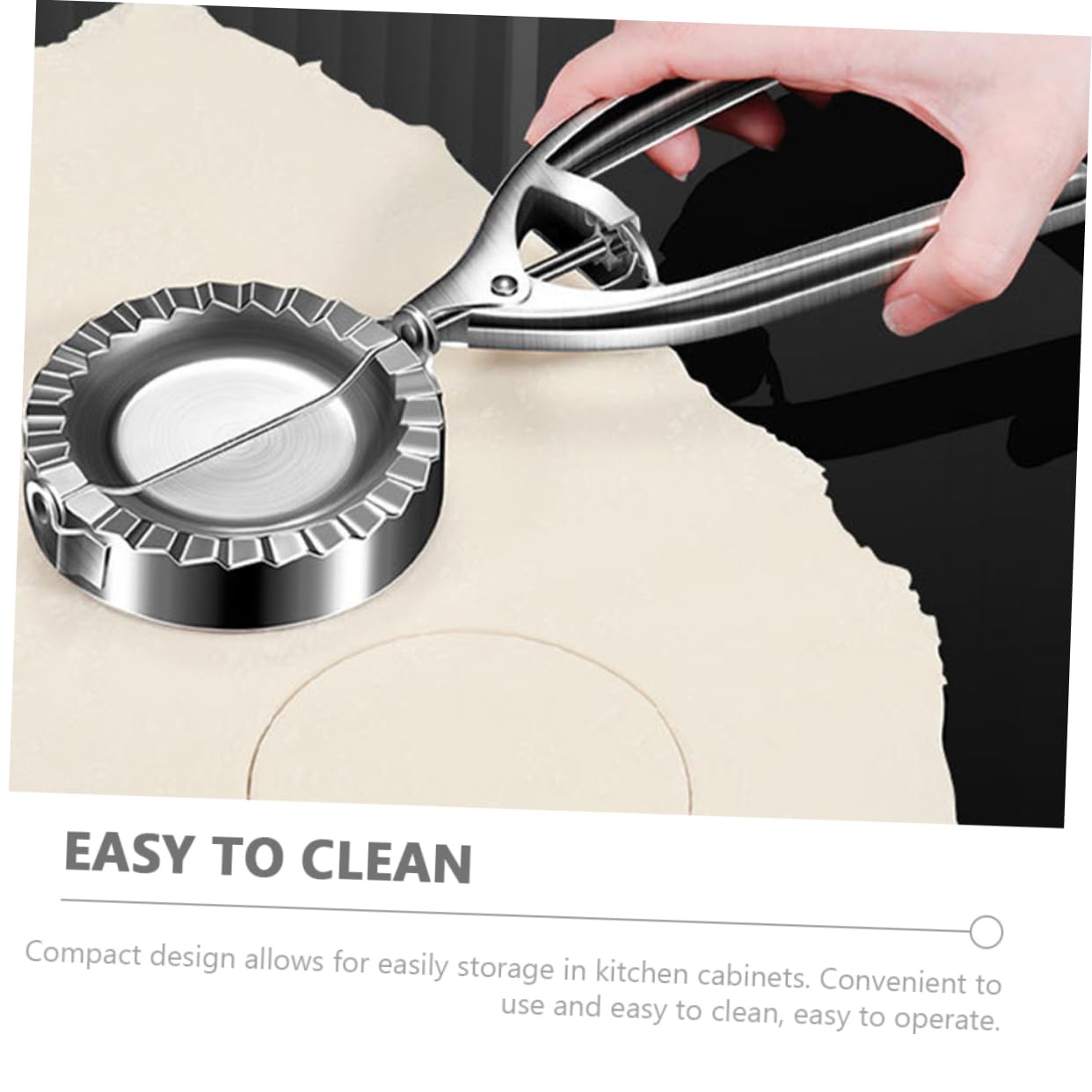 Cabilock Dumpling Maker Presser Dough Presser Mould for Dumpling Stainless Steel Perfect for Home