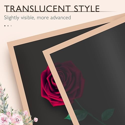 Miniatura 2 de 50 hojas de papel de regalo de flores de color puro, papel de regalo, ramo de floristería impermeable, con 2 cintas para ramos, manualidades, ramo