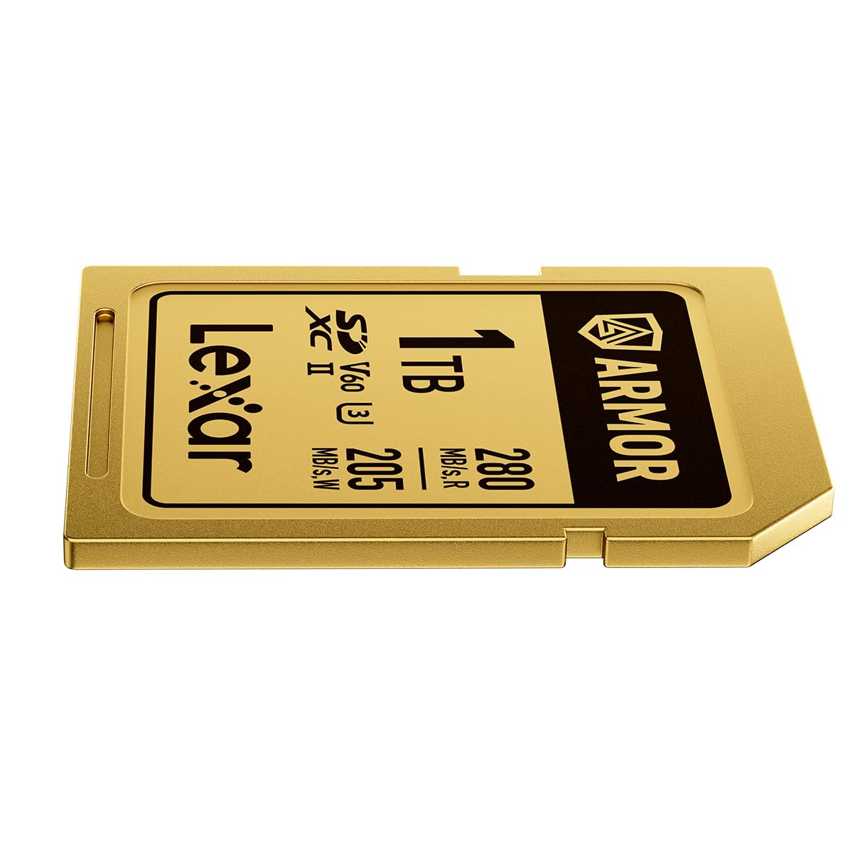 Lexar ARMOR GOLD 1TB SDXC – Scheda di Memoria Rugged in Acciaio, Impermeabile IP68, UHS-II ad Alta Velocità, Ideale per Foto RAW, Video 4K/6K e Outdoor