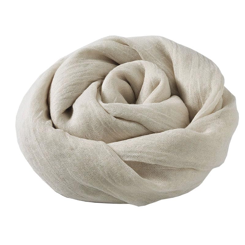 Women Summer Linen Scarf Long Large Lightweight Breathable Wrap Shawls3