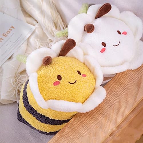 Miniatura 5 de Juguete de peluche de abeja de 12 pulgadas, almohada de abeja de peluche, almohadas suaves para abrazar, regalo para fiesta de cumpleaños de niños,