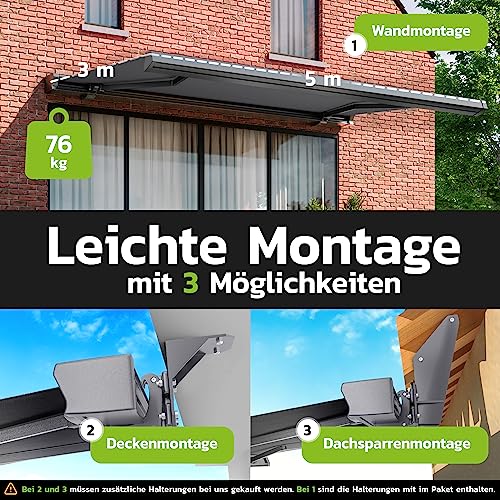 Vollkassettenmarkise 5x3m von Ekovia
