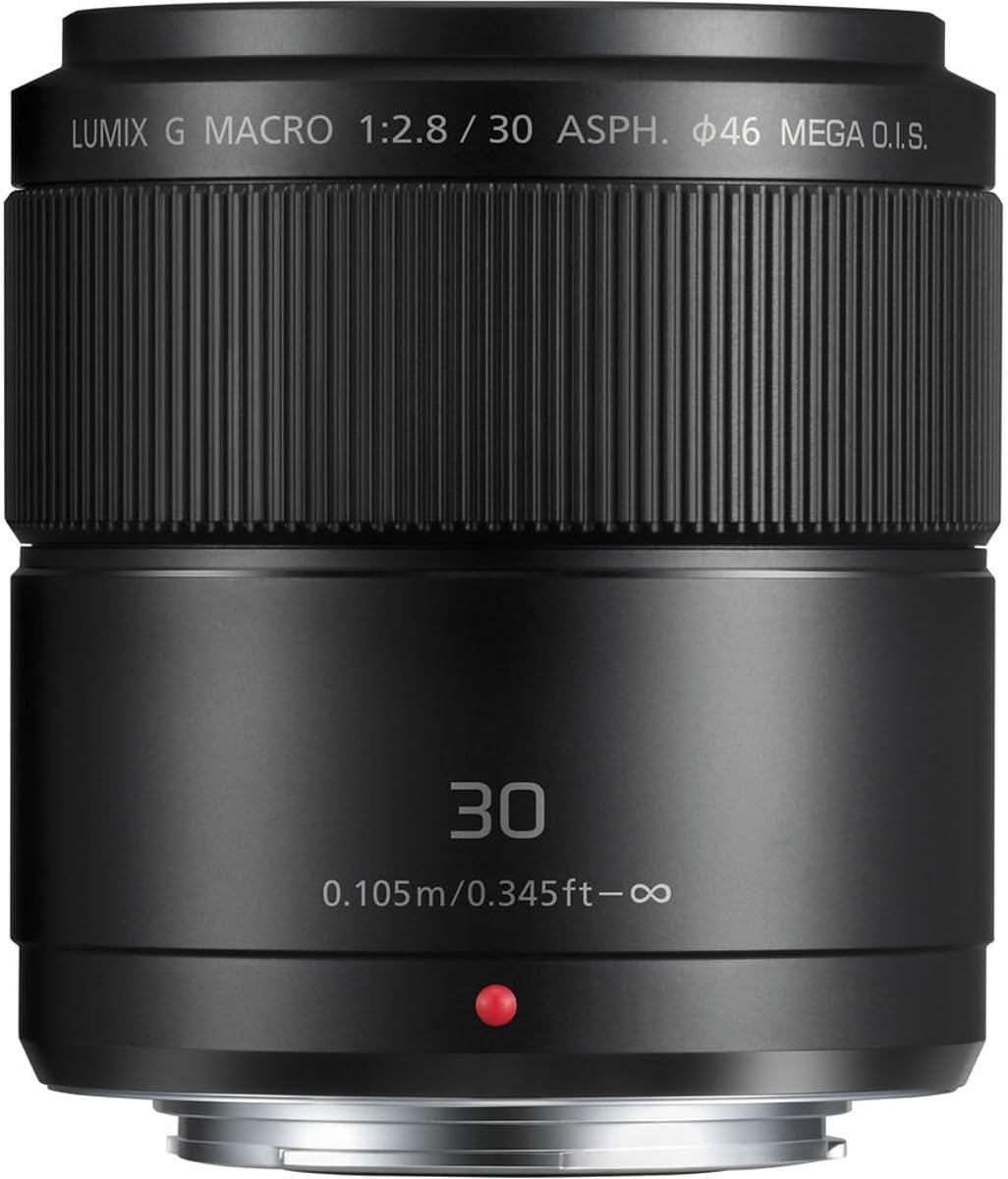 Panasonic LUMIX G MACRO LENS, 30MM, F2.8 ASPH, MIRRORLESS MICRO FOUR THIRDS, MEGA OPTICAL I.S, H-HS030 (USA BLACK)