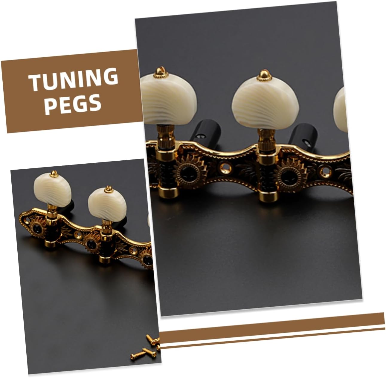 HEMOTON Guitar Tuning Machines Tuning Pegs for Classical Guitar Parts Replacement Tuners