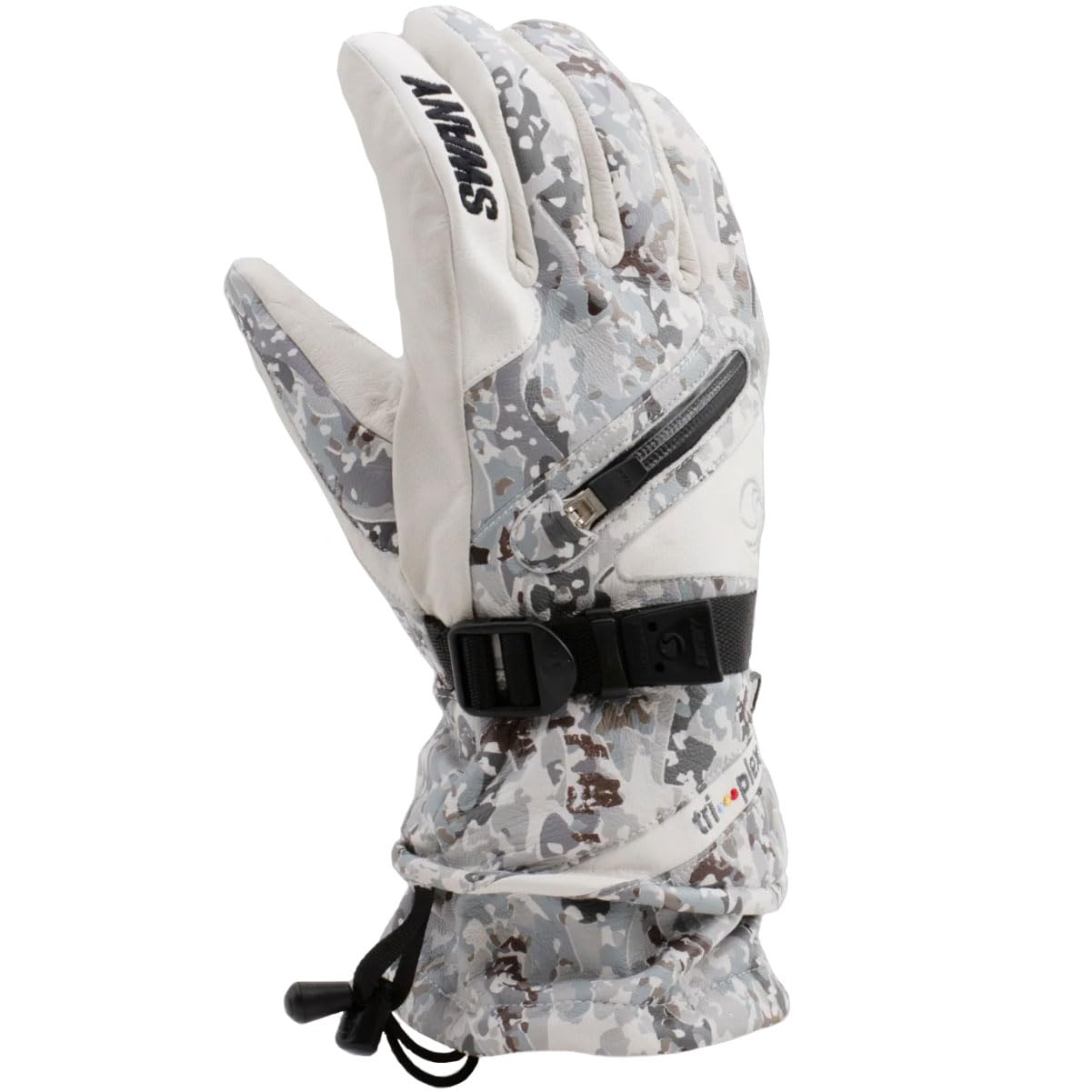 Swany Men's X-Cell 2.1 Sports Moisture-Wicking Quick-Drying Warm Durable Flexible Leather Winter Gloves, Winter Camo, Large