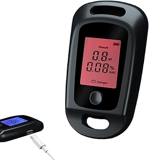 Testador de álcool digital | Mini Bafômetro Testador de Álcool Portátil,Bafômetro de alta precisão sem contato para uso pessoal e profissional, alta sensibilidade Fovolat