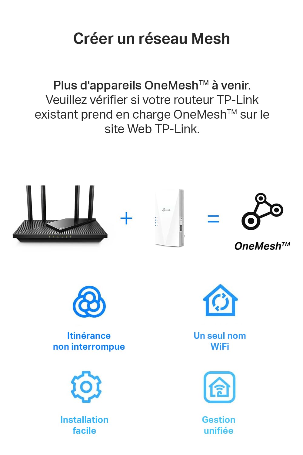 TP-Link Répéteur WiFi 6 Mesh (RE600X), Amplificateur WiFi AX1800 Couvre jusqu'à 100 m², WiFi Extender, WiFi Booster, 1 Port Ethernet Gigabit, Compatible avec Toutes Les Box Internet - Noir | Compatible toutes box, Port Gigabit pour connecter TV ou PC, Idé