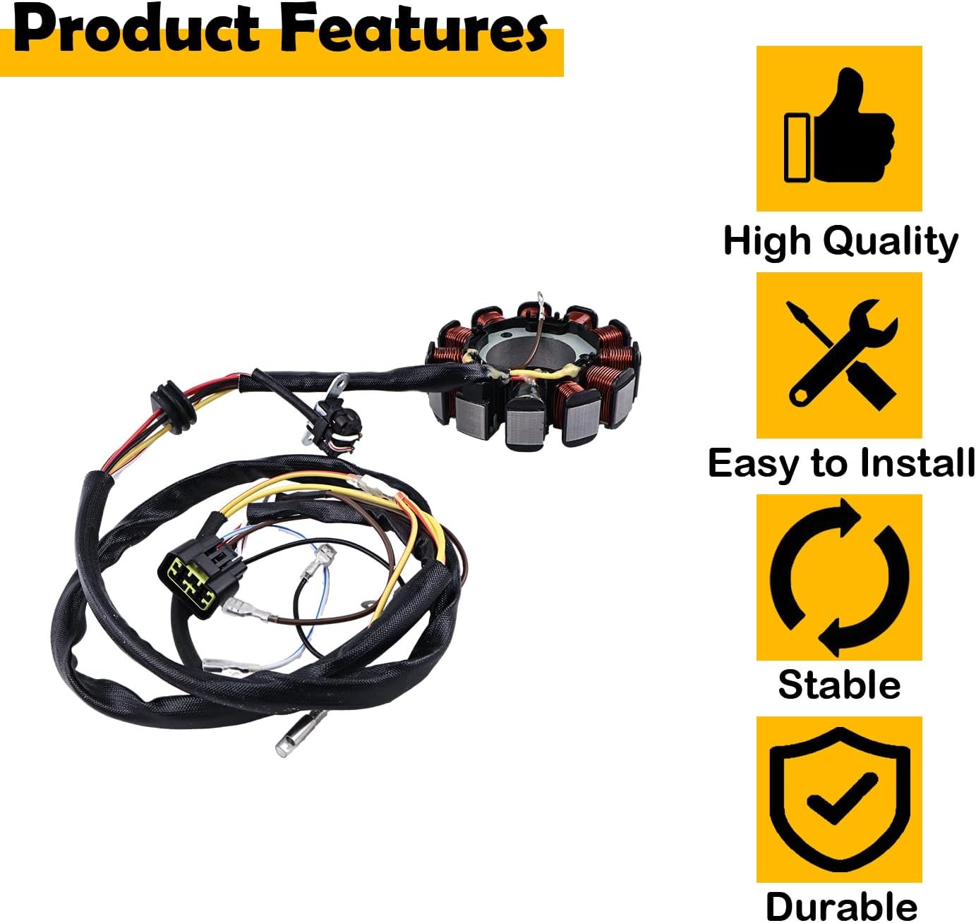 3087168 Stator Compatible with 1999-2004 Polaris Ranger Magnum Scrambler Sportsman ATP 400 425 500