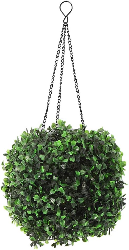 CHICIRIS Hanging LED Rattan Ball Solar Lanterns, Simulation Plastic Green Leaves Ball Solar Lights with Handle, Solar Lights Outdoor Decorations Garden Lantern Patio Decor for Yard Tree Fence Patio