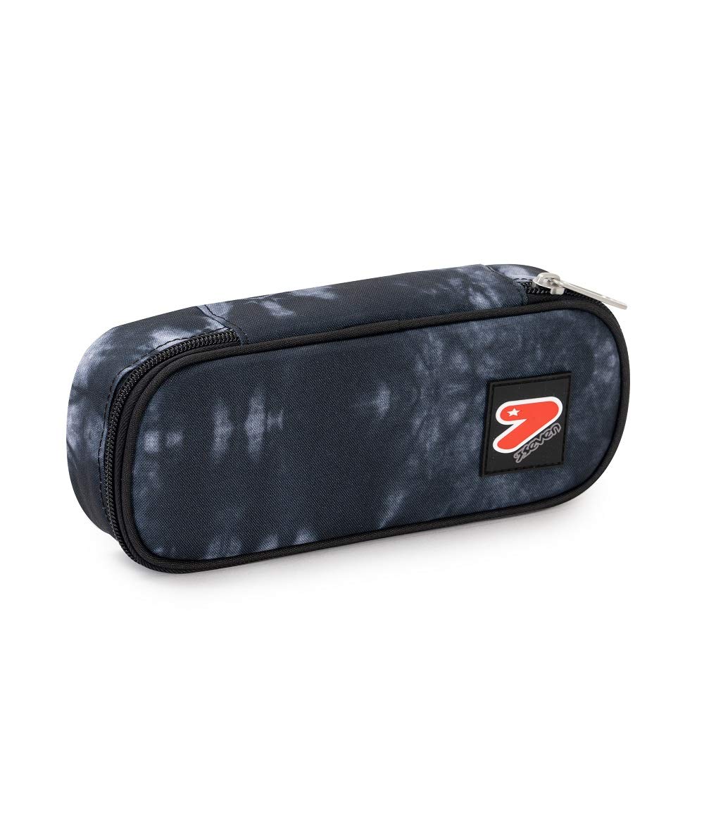 Seven Pencil case - TYE AND DYE BOY Pen Bag, Box for Stationery, Pen Pouch, Perfect for School Supplies, for Teen, Girls&Boys, Italian Design, black/gray