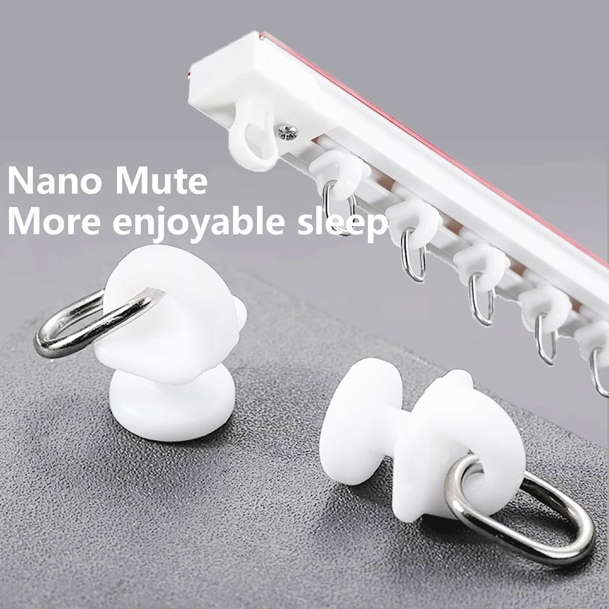 Tringle sans perçage, montage au plafond/mur, séparateur de pièce adhésif pour chambre à coucher, fenêtre, douche, hôtel – 1 m à 4,5 m réglable blanc (1,4 m)