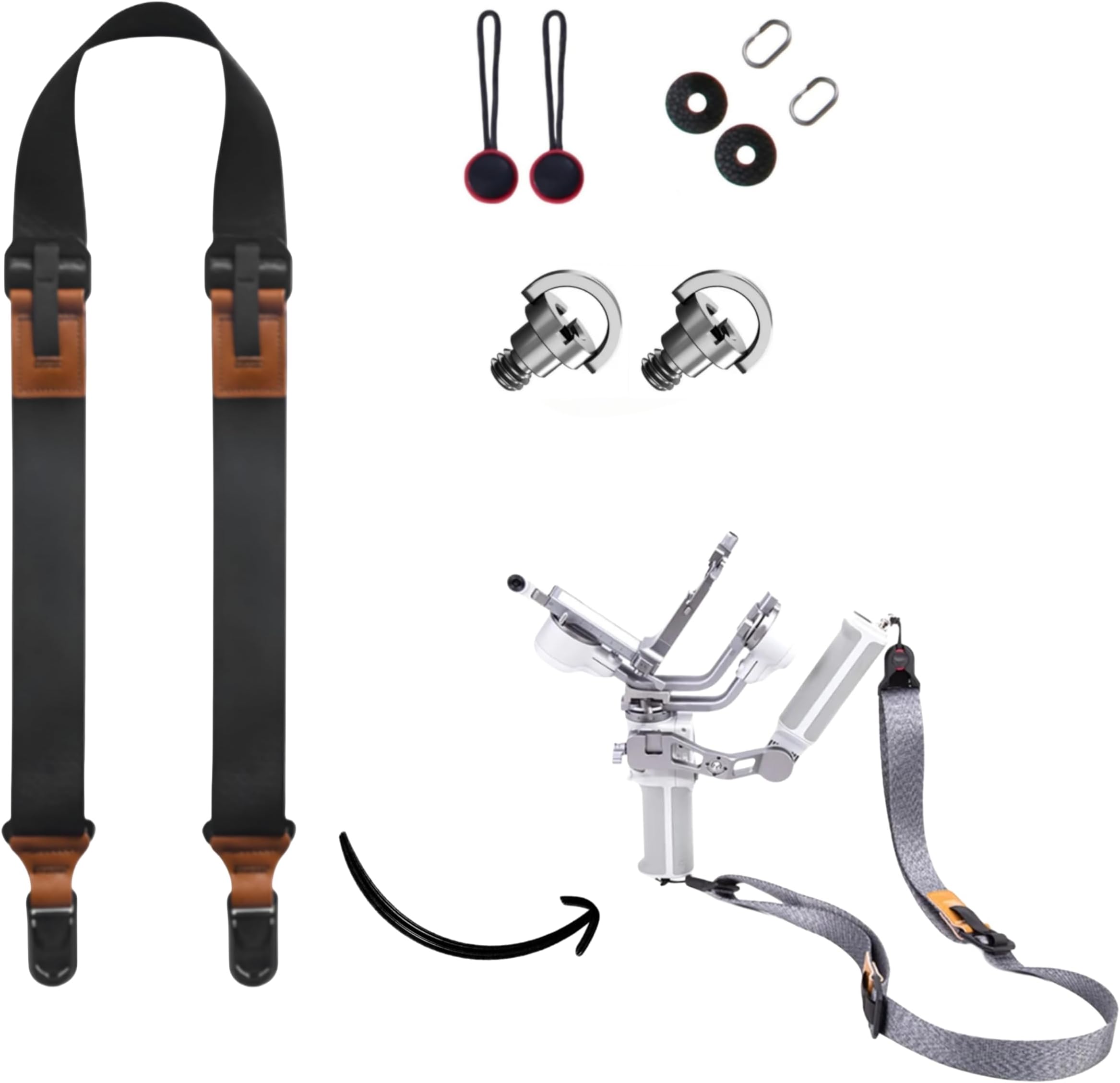 Neck Strap Lanyard Compatible with DJI RS 4 Mini Gimbal stabilizer & DSLR Camera Adjustable with 1/4th Screw