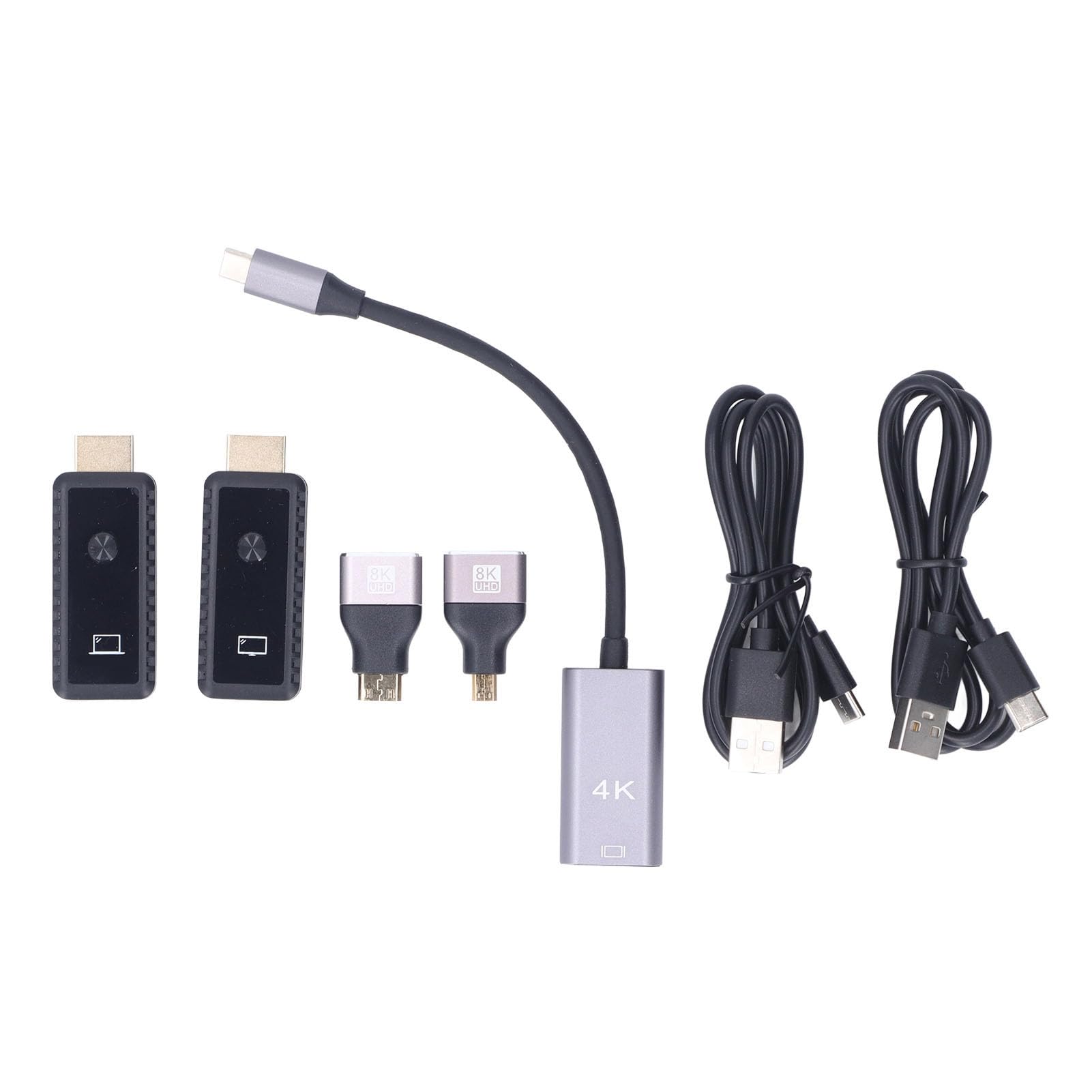 Émetteur et Récepteur sans Fil Compatible 4K Plug and Play Longue Portée 5 GHz Adaptable avec PC, Ordinateur Portable, Appareil Photo, Boîtier TV pour écran de Projecteur HDTV