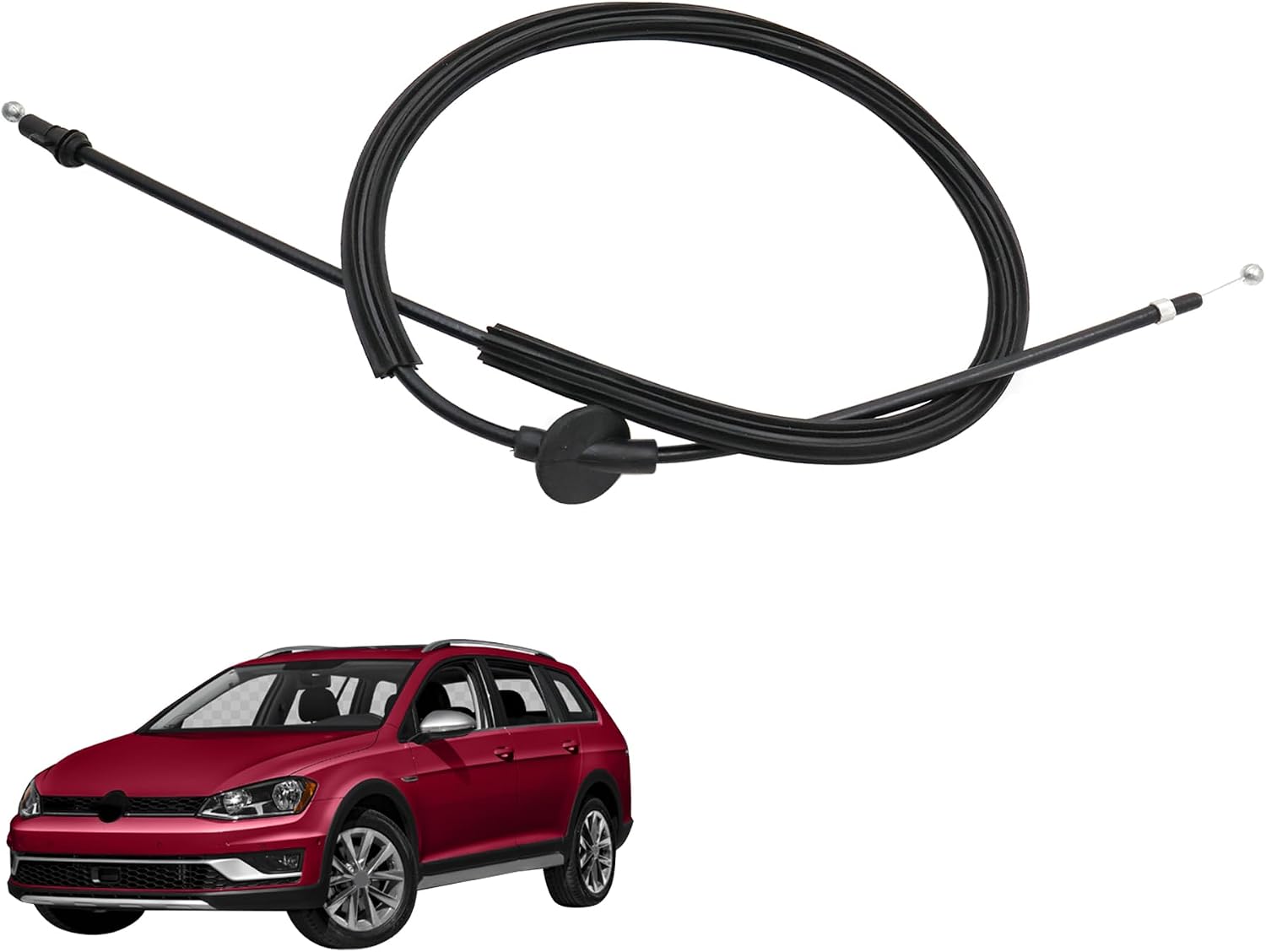 GXARTS Rear Hood Latch Release Cable 5G0823535B Compatible With Volkswagen Golf MK7/8 Passat SportWagen Alltrack GTI 2015-2021 Cable Hood Control Cable Hood Latch Release Cable Line Lock Wire