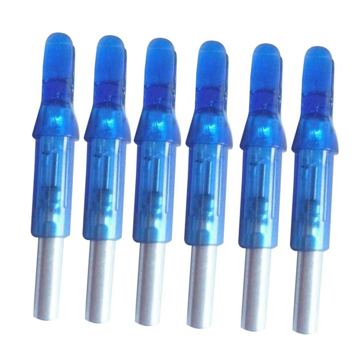 OHPHCALL 6pcs Led Arrow Nocks Arrow Tails Accessories for Hunting Fit 6.2mm Arrow Shafts 48h Luminosity
