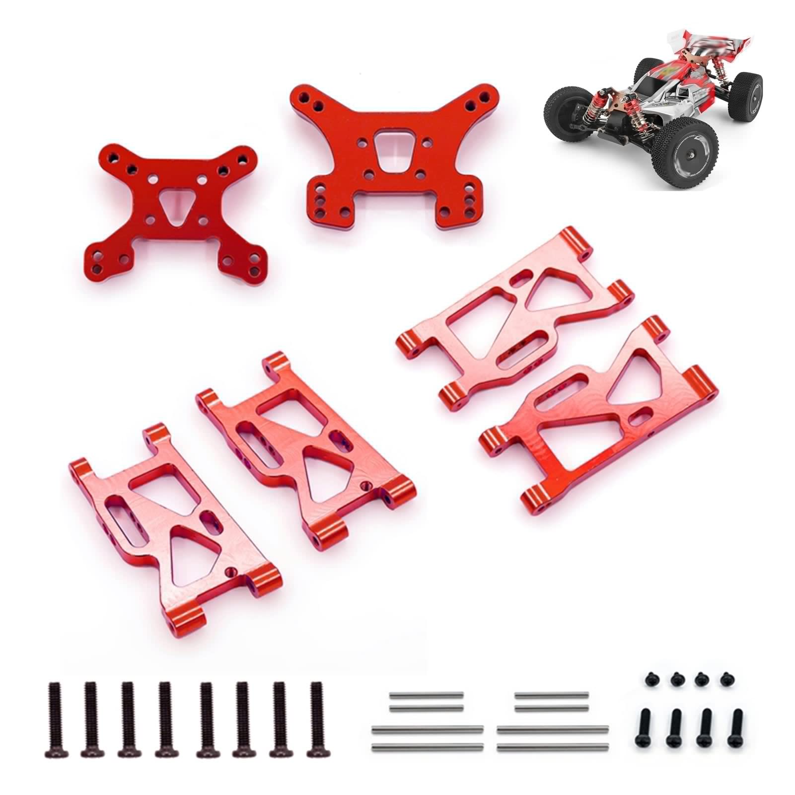 RC Car Swing Arm Set Aus Aluminium – Verstärkte Feststellarme Für WLtoys 144001 1/14 Modellauto (gelb)