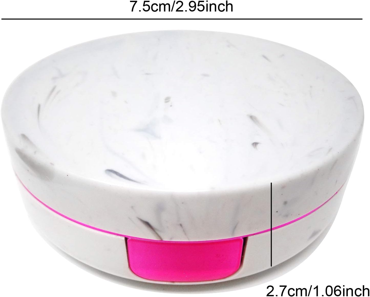 Honbay Fashion Marble Contact Lens Case Portable Contact Lens Box Kit with Mirror (Round) (Rose Gold) : Health & Household