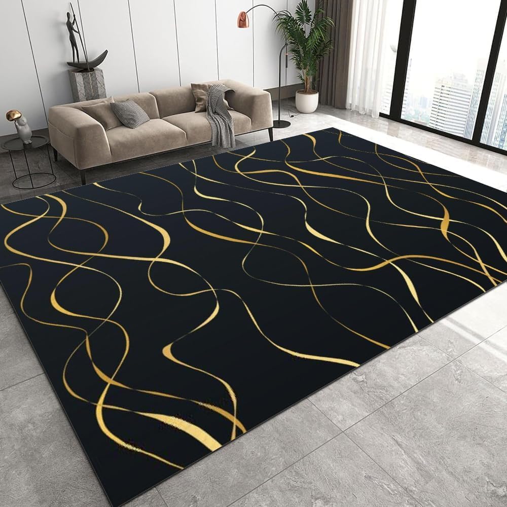 Tapis imprimé 3D texture abstraite de sol au design moderne