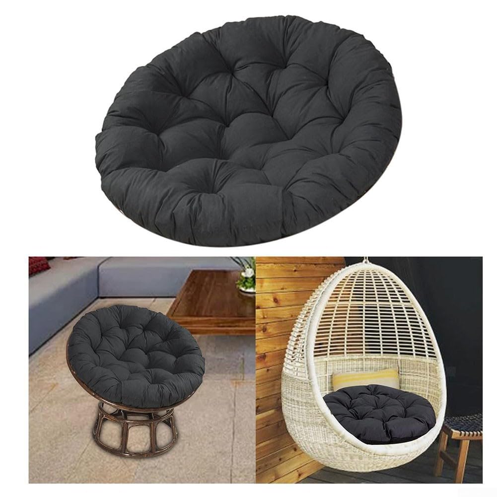 Cojín colgante impermeable para silla, cojín redondo para silla de papaya, relleno de algodón PP, estilo casual, uso en interiores, tamaño H