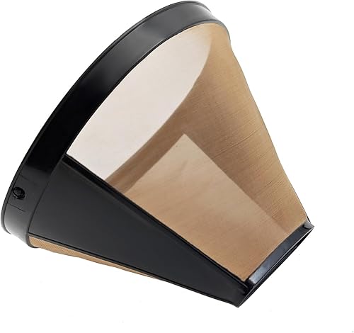 Miniatura 3 de MFBJXC Filtro de café dorado reutilizable #4 cono filtro de café de repuesto para cafeteras y cafeteras CuisinartNinja