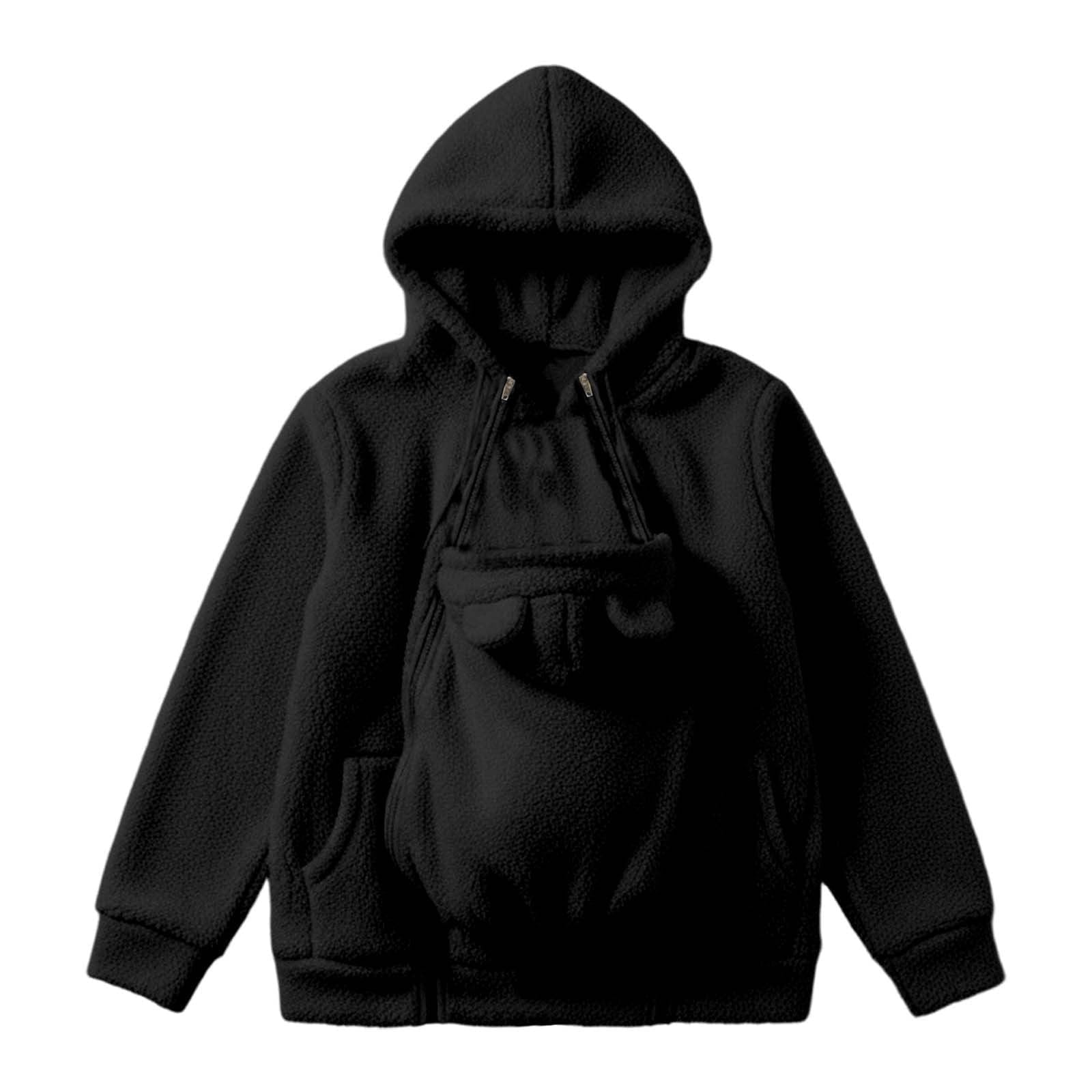 Tragejacke Teddyfleece Umstandsjacke Trageeinsatz Jacke Warm Flauschig