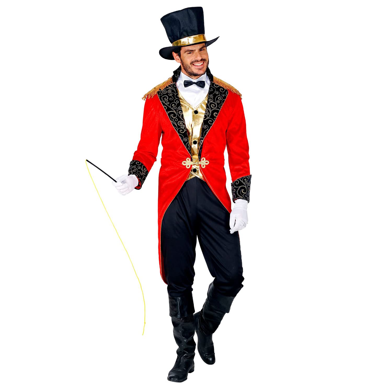 Widmann 09551 Circus Director Costume for Men Black/Red S