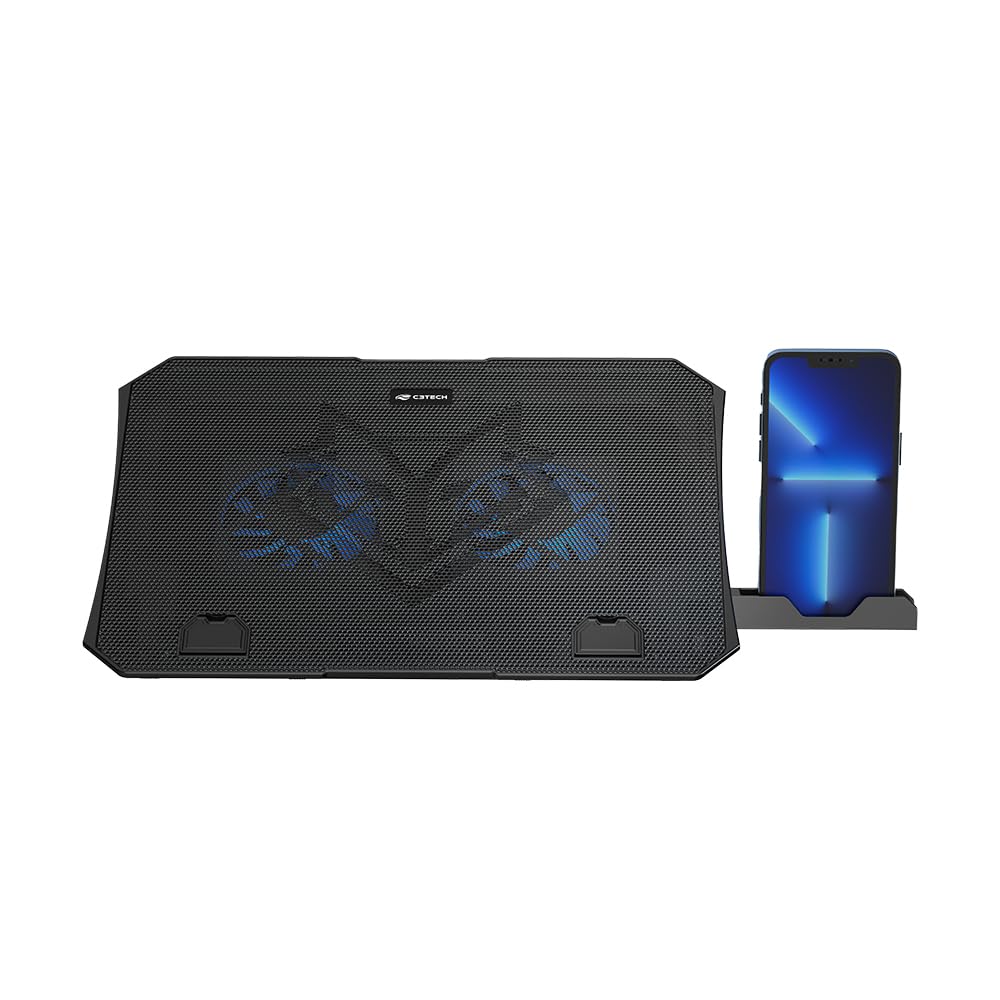Base para Notebook C3Tech NBC-40BK 15,6" Preto Refrigerada com 2 Cooler Fans com Led